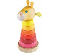HABA Steckspiel Giraffe, 8-tlg., Stapelspiel, Sortierspiel, Holzspielzeug, 302914