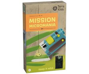 HABA Terra Kids Microscope de Poche pour Enfants - Mini Microscope avec Zoom 60-120x & Double Éclairage, Étui Inclus - Jouet d'Éveil Scientifique dès 4 Ans - 2013655001