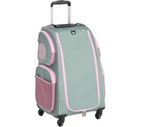 HABA Valise Armoire pour Enfant à 4 roulettes - Valise Enfant en Polyester recy vec Sac à Linge Sale, 3 étagères Amovibles et 4 Poches extérieures zippées - 2012724002