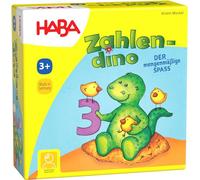 HABA Zahlen-Dino - Jeu Éducatif Chiffres pour Enfants 3-8 Ans | Jeu de mémo dinosaures - apprendre à compter de 1 à 10 - 1 à 4 joueurs - Fabriqué en Allemagne