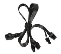 HABAGOU Câble PCIE PSU 8 Broches vers Double 8 (6 + 2) Broches, câble GPU mâle vers mâle pour Alimentation modulaire Corsair Thermaltake (65 cm + 15 cm)