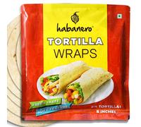 Habanero Wraps pour tortilla 20,3 cm O | Goût frais et texture douce l Idéal pour les burrito, les wraps, les tacos, les samosas, les shawarmas et les petits pains l Prêt à manger des aliments sains
