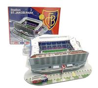 Habarri - St. Jakob Park Puzzle-Stade 3D - Petit Stade de Football 3D pour Les Enfants et Les Adultes - Mini Modèle de Stade de Football - Maquette de Construction - 86 Pcs