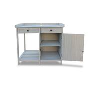 HABAU Table de rempotage avec placard, 98 x 48 x 95 cm, gris