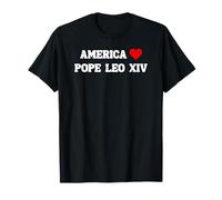 Habemus Papam Election 2025 Amérique Love Heart Pape Léo XIV T-Shirt
