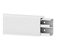 Habengut 6 m Plinthe en PVC, avec Passage de câbles intégré, Couleur : Blanc, Hauteur : 50 mm (4 pièces Longueur 1,5 m)