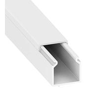 Habengut CC10053 Goulotte de câble (autocollante) 15 x 15 mm en PVC, Couleur : Blanc, Longueur 1 m