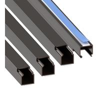 Habengut | Goulotte de câblage (autocollante) 15x15 mm, en PVC, Longueur 4 m (4 x 1 m), Bronze