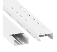 Habengut | Goulotte de câblage (avec Perforation de montage) 60x130 mm en PVC, couleur : blanc, longueur 1 m