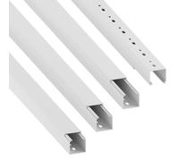 Habengut Goulotte de câble (avec trou de montage dans le fond) 40 x 40 mm en PVC, couleur : blanc, longueur 4 m (4 x 1 m de longueur)