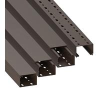 Habengut Goulotte de câble (avec Trou de Montage dans Le Fond) 40 x 60 mm en PVC, Couleur : Marron, Longueur 4 m (4 x 1 m de Longueur)