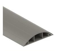 Habengut Guide-câble au Sol en PVC Gris Semi-Circulaire pour jusqu'à 3 câbles Largeur 7,5 cm Longueur 1 m