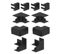 Habengut | Kit d'accessoires (4 x ES, 2 x IE, 2 x AE, 2 x FW, 2 x T) pour le montage de la goulotte de câbles 15 x 15 mm, noir