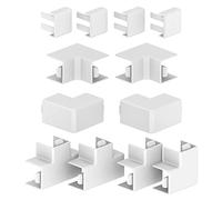Habengut Kit d'accessoires (4 x ES, 2 x IE, 2 x AE, 2 x FW, 2 x T) pour le montage de la goulotte de câbles 15 x 15 mm, couleur : blanc