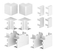 Habengut Kit d'accessoires pour Le Montage du Canal de câble 30 x 15 mm Blanc