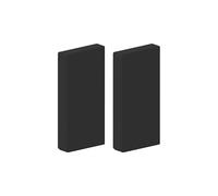 Habengut Lot de 2 Embouts pour Le Montage du Canal de Parapet Noir 130 x 60 mm