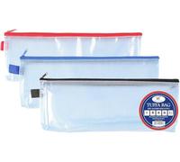 Habercrafts Lot de 3 Trousses à Crayons Transparentes avec Fermeture Éclair - Résistantes à l'Eau