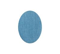Haberdashery Online - 3 Paires de Genouillères Thermocollantes pour Enfant en Jeans Clair 17, Protection Pantalons, Polyester, Adhésif, 10.5x8 cm - Couleur Unie