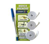 Haberdashery Online 3 rouleaux thermo-adhésif pour marquer les vêtements plus 1 stylo. Ruban de 3 mètres x 1 cm chaque une blanc pour écrire en stylo