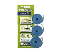 Haberdashery Online 3 rouleaux thermo-adhésif pour marquer les vêtements. Ruban de 3 mètres x 1 cm chaque un bleu pour écrire en stylo