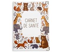 Habeygard Protège Carnet de Santé Bébé Safari PVC - Fabrication Française