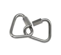 HABHYUDP 2 pièces d'anneau de Liaison Rapide Triangulaire en Acier Inoxydable 304 Meilong Lock Connexion Boucle d'alpinisme Ceinture taquets pour Bateaux taquets d'amarrage pour batea(16mm)