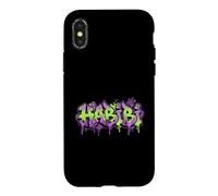Habibi Graffiti Green Purple Hip Hop Coque pour iPhone X/XS