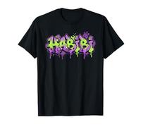Habibi Graffiti Green Purple Hip Hop T-Shirt