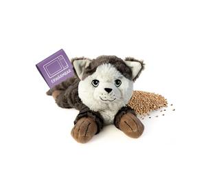 Habibi Plush Classic - 1871 Chat tigré - Doudou chauffant garni de graines de millet - Chauffe au micro-ondes/four