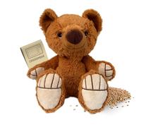 Habibi Plush Coussin chauffant en peluche pour enfants et adultes - 2048 Ours avec garnissage en millet, peluche chauffante à réchauffer au micro-ondes/four, idéal également pour les bébés