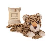 Habibi Plush Premium - 1850 Baby Leopard avec coussin de grains amovible - Peluche chauffante / coussin chauffant pour micro-ondes / four