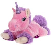 Habibi Plush Premium - 1920 Licorne rose avec corne pailletée avec coussin à grains amovible - Bouillotte chauffante pour micro-ondes et four