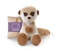 Habibi Premium MIDI - Coussin thermique/peluche pour bébés et enfants - Suricati avec rembourrage de mil amovible pour le micro-ondes, coussin relaxant donne de la chaleur environ 200 g, environ 23 cm