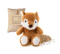 Habibi Premium MIDI Deluxe 2037 Coussin chauffant en peluche pour bébés et enfants - Mini renard, rembourrage amovible en millet, à réchauffer au micro-ondes, également pour adultes