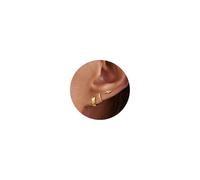 HABIKIP Lot de 3 paires de boucles d'oreilles créoles pour plusieurs piercings, plaqué or 14 carats, petites boucles d'oreilles tendance pour femme, hypoallergéniques, empilables, ne ternissent pas