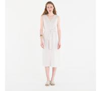 Habillage Calvin Klein Linen V Neck Sleeveless Dress White Sand M