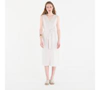 Habillage Calvin Klein Linen V Neck Sleeveless Dress White Sand XS
