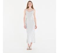 Habillage Calvin Klein Viscose Jacquard Maxi Slip Dress Green L