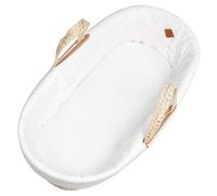 Habillage de couffin en gaze de coton pois dorés blanc TU