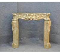 Habillage de cheminée Encadrement style marbre Décoration baroque Cheminées classiques Poêle