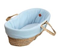 Habillage de couffin en gaze de coton jeanne bleu TU