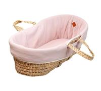 Habillage de couffin en gaze de coton jeanne rose TU