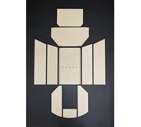 Habillage de foyer A pour poêles à cheminée Polar 6 de Oranier - vermiculite - 10 pièces