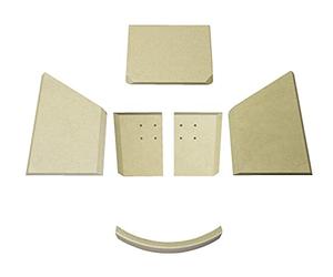 Habillage de foyer pour poêles à cheminée TT10 de Termatech - vermiculite - 6 pièces