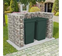 Habillage de poubelle en gabion pour 2 tonnes acier 180x100x120cm