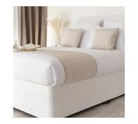 Habillage de sommier jupe cache-sommier - En suédine de luxe avec tissu trois côtés et élastique sur le pourtour, facile à installer (Blanc1, Simple 120x200x48cm)