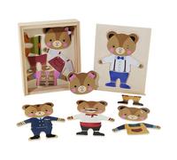 Habillage en Bois | Jeu éducatif de Classification et d'association, Jeux de Puzzle pour Changer de vêtements | pour à partir de 3 Ans pour fête d'anniversaire, Maison, école et Voyages
