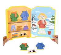 Habillage Livre d'autocollants Jouet éducatif - Livre moderne polyvalent pour filles à la mode, mignon, changement de vêtements pour , en âge préscolaire en voyage en voiture | Utilité