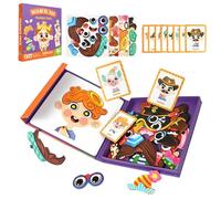 Habillage Magnétique | Puzzles De Personnages Mignons Sur Plateau - Jouets de Déguisement à Faire Soi-Même,Pour les de 3 à 6 Ans, pour Anniversaire, Noël, Salle de Classe, Voyage et Jeu de Rôle