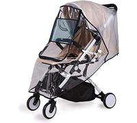 Habillage Pluie Poussette Universelle Canne Habit de Pluie pour Poussette Protection Pluie Vent Housse de Pluie Imperméable Couverture de Pluie Landau en EVA Transparent avec Bonne Circulation l'air